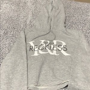 Cropped hooded sweater